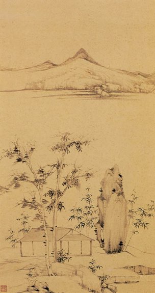 明 董其昌 仿宋元人缩本画跋册97 [山水]