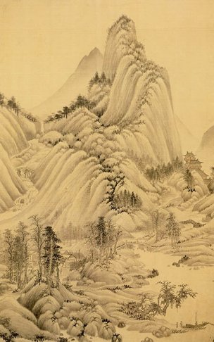 明 董其昌 仿宋元人缩本画跋册99 [山水]