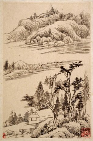 明 董其昌 山水册页001 [山水]
