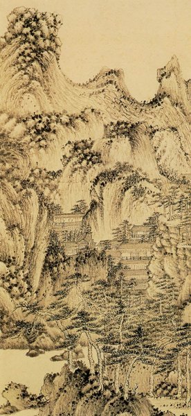 明 董其昌 仿宋元人缩本画跋册94 [山水]