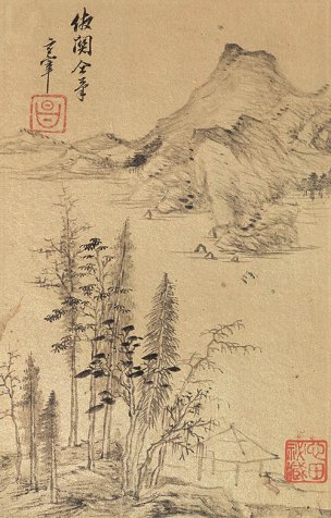 明 董其昌 山水图册 六开(纸)-6 [山水]
