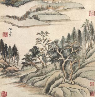 明 董其昌 仿古山水册 图39-1 [山水]