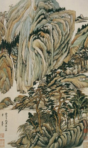 明 董其昌 仿古山水06-44.8x26.7[山水]