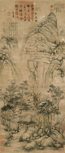 明 沈周 桃花书屋 30.6×74.5 [山水]