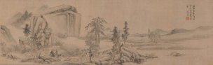 明 沈士充 仿黄子久天池石壁图28-90cm [山水]