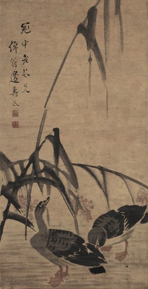 清 边寿民 芦雁图119x59 [花鸟] 