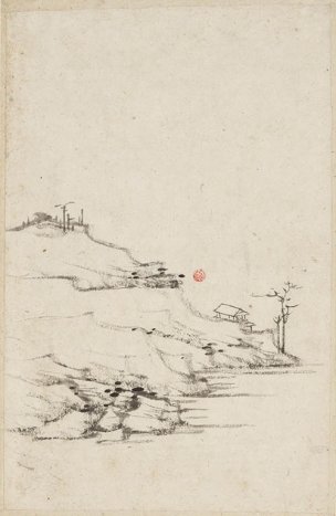 清 渐江 山水册页-1 纸本 14.2x21.9[山水] 