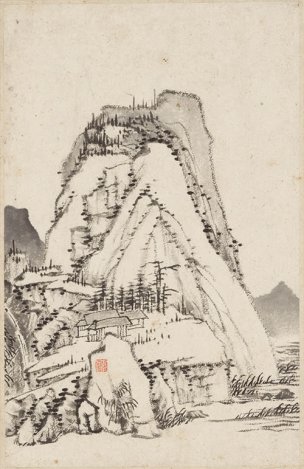清 渐江 山水册页-4 纸本 14.2x21.9[山水] 