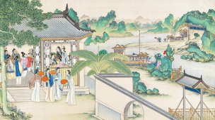 清 孙温 红楼梦 55x30.5 (138)[人物] 
