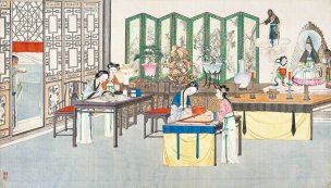 清 孙温 红楼梦 55x30.5 (156)[人物] 