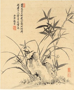 清 杨晋 花鸟册页十二开-1 33x40[花鸟] 