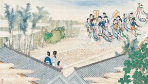 清 孙温 红楼梦 55x30.5 (158)[人物] 