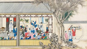 清 孙温 红楼梦 55x30.5 (126)[人物] 