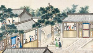 清 孙温 红楼梦 55x30.5 (110)[人物] 