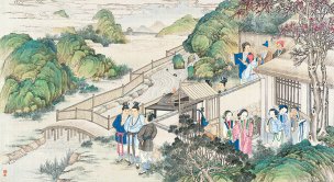 清 孙温 红楼梦 55x30.5 (122)[人物] 