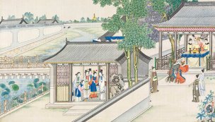 清 孙温 红楼梦 55x30.5 (111)[人物] 