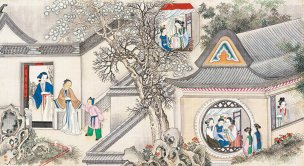 清 孙温 红楼梦 55x30.5 (124)[人物] 