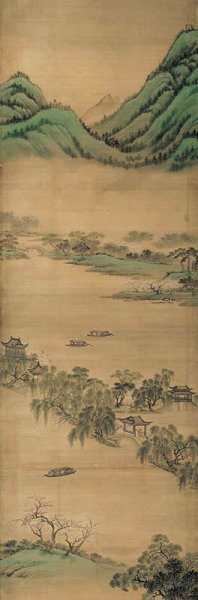 清 周尚文 西湖全景图屏-5 高191cm[山水] 