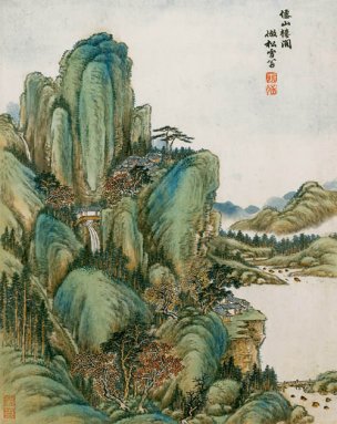 清 唐岱 仿古山水册-6 25x31.5[山水] 