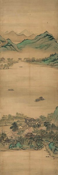 清 周尚文 西湖全景图屏-9 高191cm[山水] 