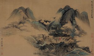 清 吴历 槐荣堂图70x41[山水] 