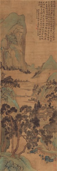 清 华喦 华岩 梅竹春音图 绢本 57.8x172.4[山水] 