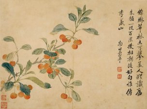 清 华喦 华岩 花鸟草虫册页八开03 31x23[花鸟] 