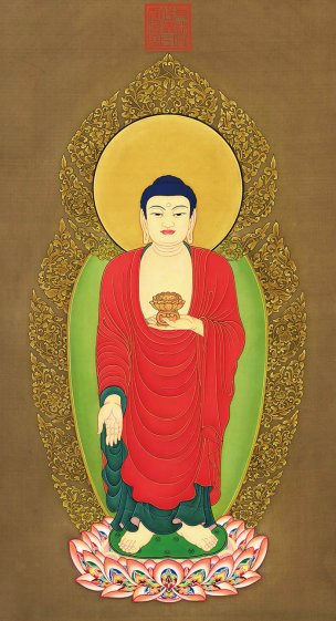 清 佚名 阿弥陀佛 50x92[宗教] 
