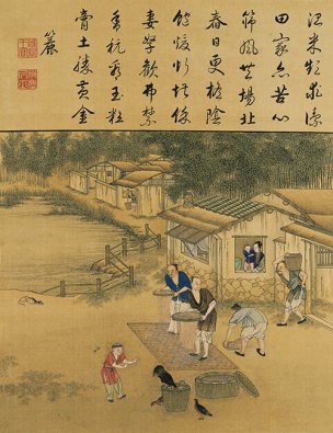 清 佚名 雍正耕织图册页-25 30x39[人物] 