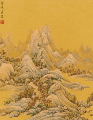 清 任熊 十万图册10 34.5x44.5[山水] 