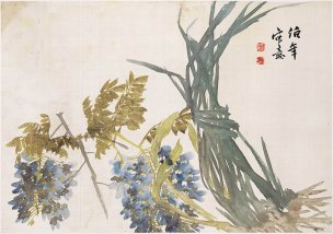 清 任伯年 任颐 花卉册页 (2) 42.2x29.8[花鸟] 