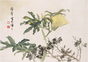 清 任伯年 任颐-花卉图册-11 42x30[花鸟] 