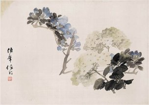 清 任伯年 任颐-花卉图册-4 42x30[花鸟] 