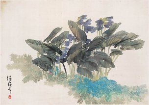 清 任伯年 任颐 花卉册页 (5) 42.2x29.8[花鸟] 