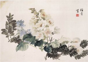 清 任伯年 任颐-花卉图册-7 42x30[花鸟] 