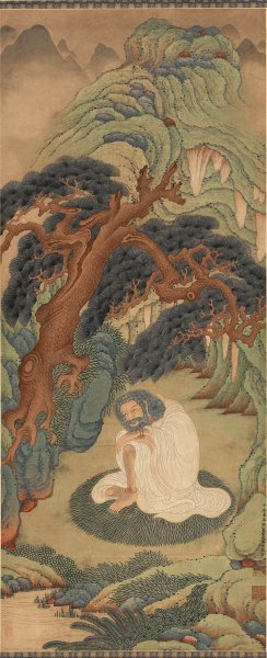清 丁云鹏  释伽牟尼图 纸本 58.5x143.8[宗教]