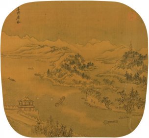 未知朝代 佚名 西湖暮雪 28x26[山水] 