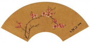 明 沈仕 花卉扇面[花鸟]