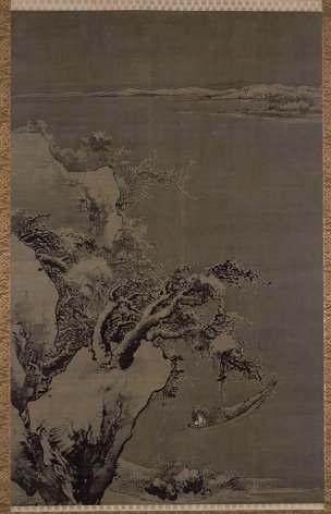 明 朱端 寒江独钓图（东京国立博物馆）拼 [山水