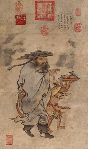 明 朱见深 岁朝佳兆图-纸 35.5x60[人物]