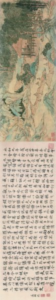 明 文征明 兰亭修禊图 127x24[山水]