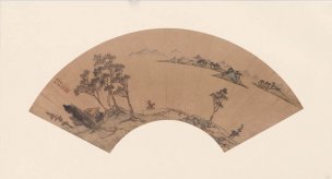 明 文征明 6文征明扇面山水圖[山水]
