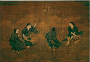 明 商喜 四仙拱寿-98.3x143.8 [宗教]