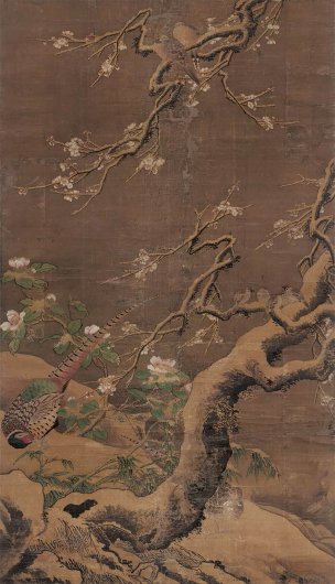 明 吕纪 雪梅集禽图 [花鸟]