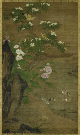 明 吕纪 四季花鸟图2--夏 69x117[花鸟]