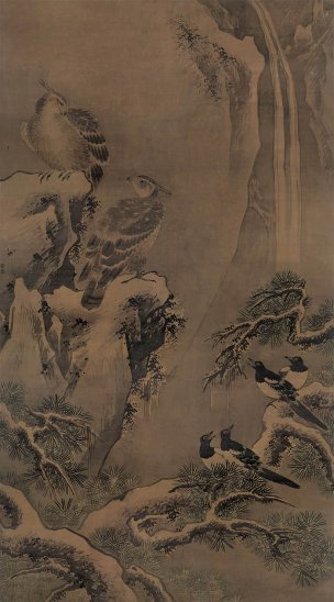 明 吕纪 四喜图 全 绢 [花鸟]