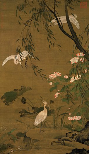 明 吕纪 秋鹭芙蓉图 [花鸟]