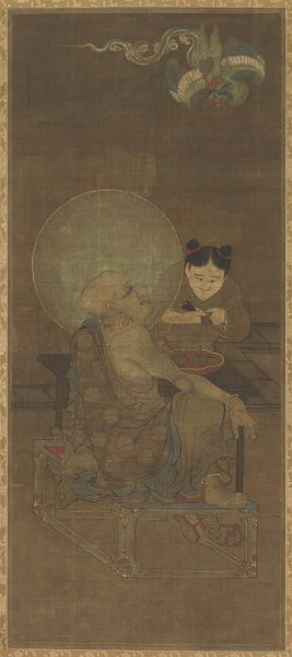 宋 金大受 十六罗汉图10.注荼半吒迦尊者（东京国