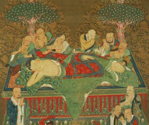 宋 陆信忠 佛涅槃图 83x70（奈良国立博物馆）[宗