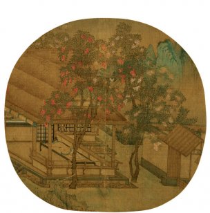 宋 赵大亨 薇省黄昏图-画[人物]